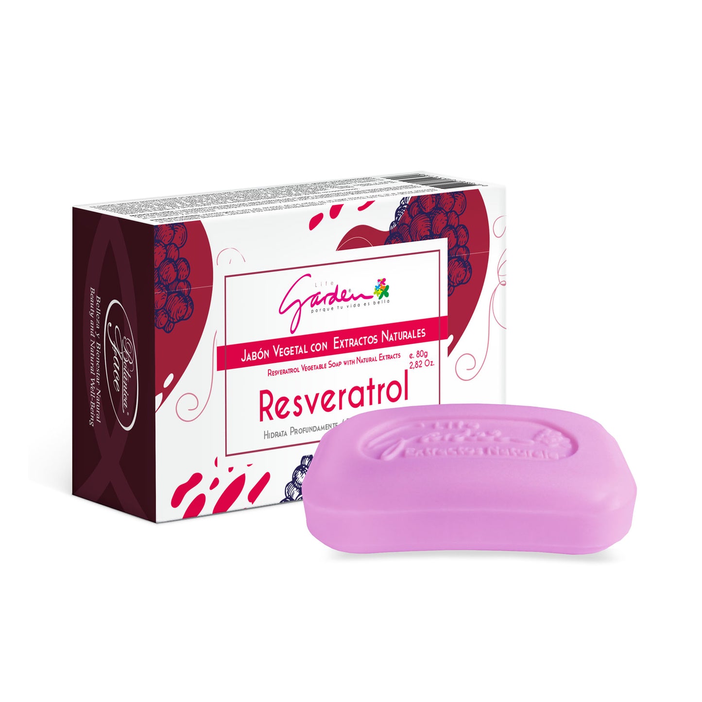 Jabón Resveratrol uva x 80g