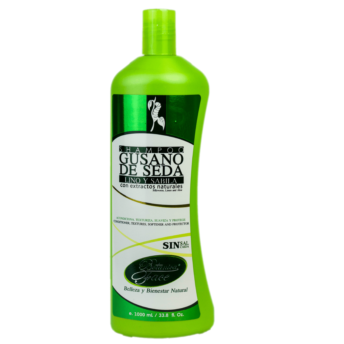 Shampoo Gusano de seda, Lino y Sábila 1000 mL