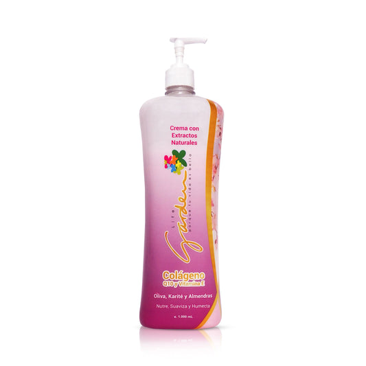 Crema con extracto natural de Colágeno + Q10 y vitamina E - Life Garden 1000 mL