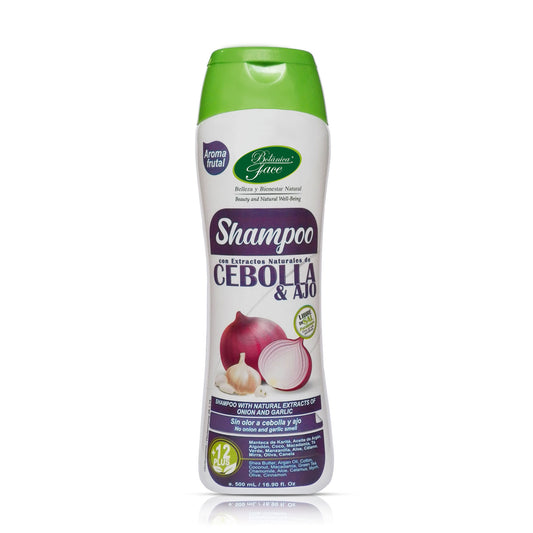 Shampoo con extractos naturales Cebolla + Ajo 500 mL