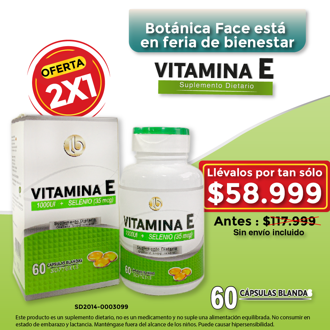 2X1 Suplemento Vitamina E 1000 + Selenio