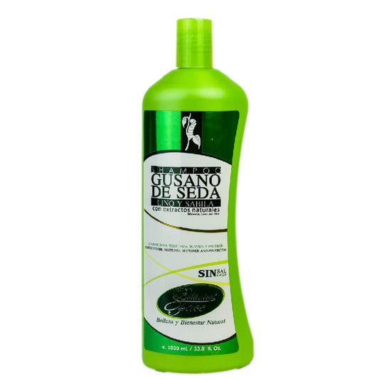 Shampoo Gusano de seda, Lino y Sábila 1000 mL