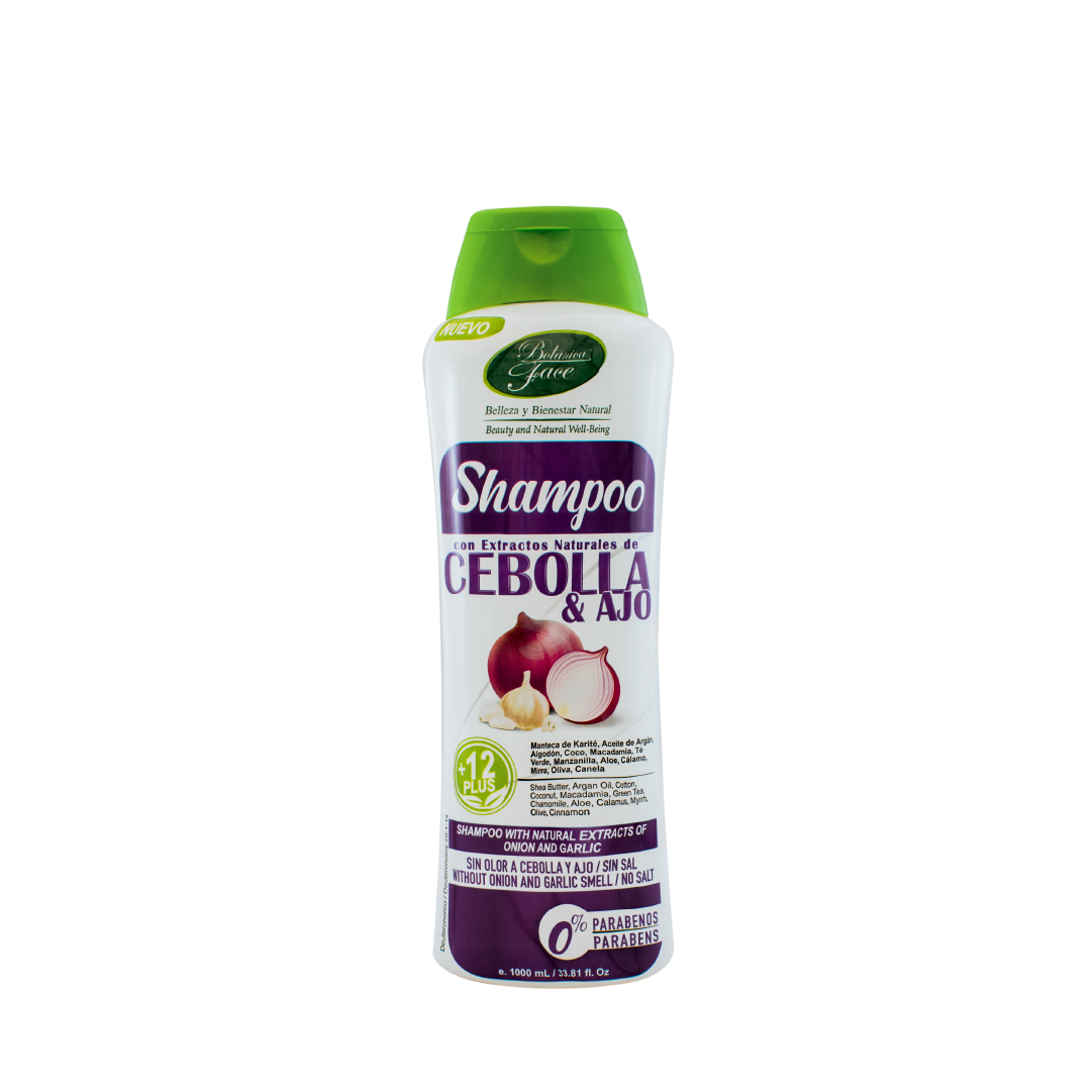 Shampoo con extractos naturales Cebolla + Ajo 500 mL